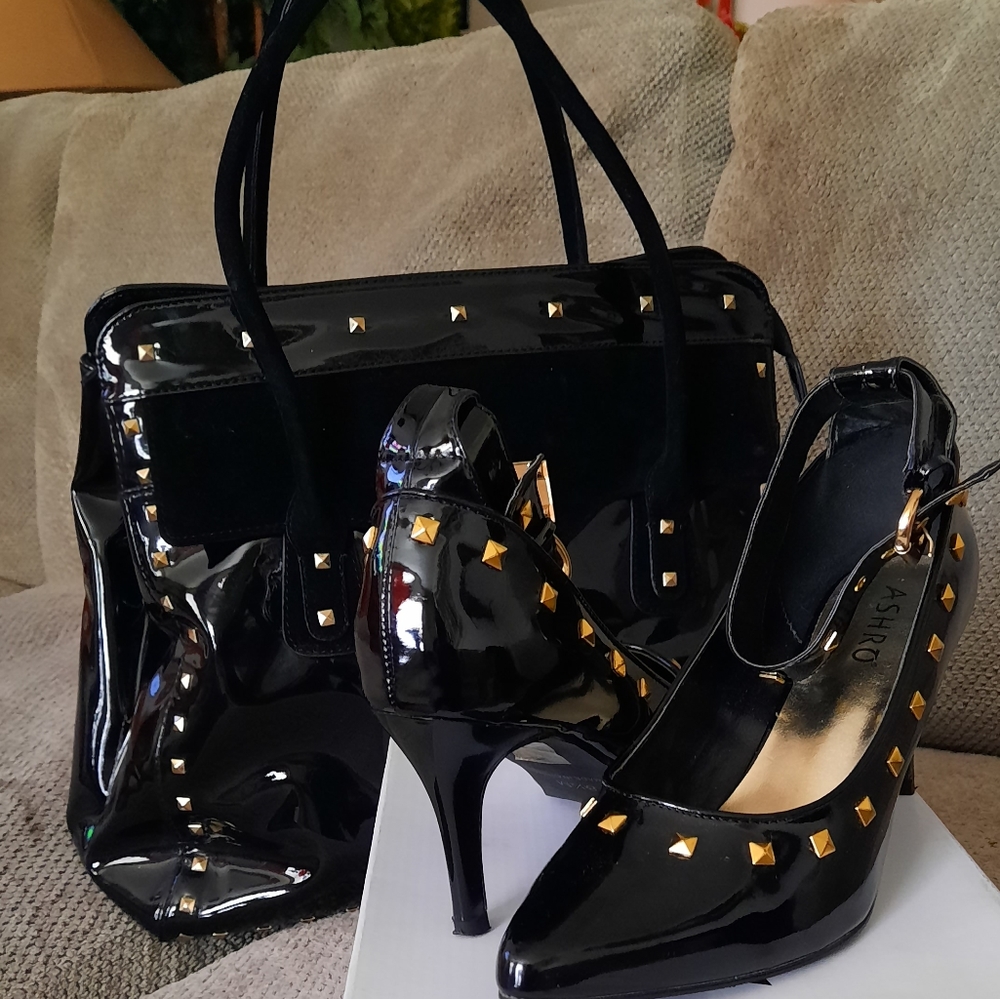 Ashro Purse and studded heels